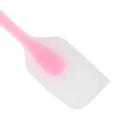 Silikonspatel Genomskinlig Integrerad Hellindad Bärbar Värmebeständig Kök Gör-det-själv Bakning Matlagningsverktyg Rosa