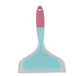 Silikonspatel Nonstick NonSlip Silikon Matlagningsspatel för Tamagoyaki Pizza Biff (Himmelsblå Rosa Handtag)