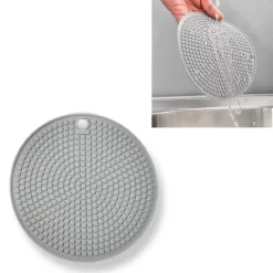 Karottunderlägg-Silikonunderläggsmattor Värmeisolering Runda grythållare Anti-slip för kök Matbord Bänkskivor
