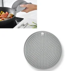 Karottunderlägg-Silikonunderläggsmattor Värmeisolering Runda grythållare Anti-slip för kök Matbord Bänkskivor