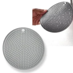 Karottunderlägg-Silikonunderläggsmattor Värmeisolering Runda grythållare Anti-slip för kök Matbord Bänkskivor