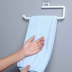 Självhäftande Hållare för Hushållspapper Handdukskrok Vit