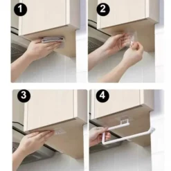 Självhäftande Hållare för Hushållspapper Handdukskrok Vit