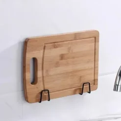 Köksorganiserare-Självhäftande Krok Hållare för Disksvamp Rostfritt Stål Svart