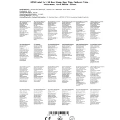 SK ölslang, öllinje, kolsyreslang - säljs per meter - hård - vit - 10mm