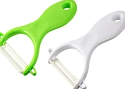 Skalare - skalare - skalare - zester - fluter Fackelmann - 41994 - Fackemann Keramisk skalare Grön/Vit 13 cm