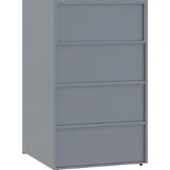 Skjul för sopkärl med lock - Förvaring för 6 platser | Färg: Grå | Storlek: 414x79x117 cm