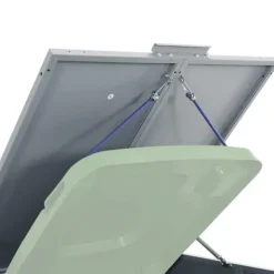 Skjul för sopkärl med lock - Förvaring för 6 platser | Färg: Grå | Storlek: 414x79x117 cm