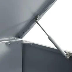 Skjul för sopkärl med lock - Förvaring för 6 platser | Färg: Grå | Storlek: 414x79x117 cm