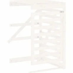 Tillbehör Till Avfallshantering-Skjulförlängning för sopkärl - Vit massiv furu | Färg: Vit | Storlek: Anpassningsbar