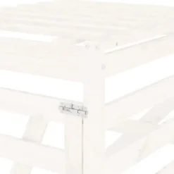 Tillbehör Till Avfallshantering-Skjulförlängning för sopkärl - Vit massiv furu | Färg: Vit | Storlek: Anpassningsbar