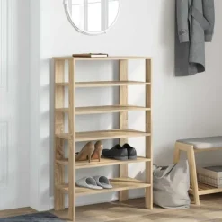 vidaXL Skohylla sonoma-ek 61x32x105 cm konstruerat trä