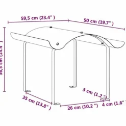 vidaXL Skorstenhuv i rostfritt stål - - Silver - 59,5x50x36,5 cm - Värmebeständig