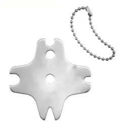 Skrapa för stekhäll i rostfritt stål, rund (blank, i lager)