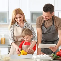 Skärbrädor-Skärbräda - dubbelsidig i Rostfritt Stål och Titan, 34x23 cm, BPA-Fri för Kök