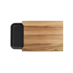 Skärbrädor-Skärbräda - LIVOO - MES155 - FSC akaciaträ - 36,5 x 27,5 cm - Avtagbar droppbricka