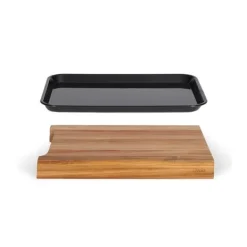 Skärbrädor-Skärbräda - LIVOO - MES155 - FSC akaciaträ - 36,5 x 27,5 cm - Avtagbar droppbricka