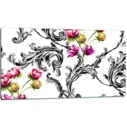 Mattor & Galler Till Diskhoar-SKÄRBRÄDA I GLAS 52x30 BLOMMOR