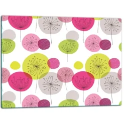 Karottunderlägg-SKÄRBRÄDA I GLAS 52x40 BLOMMOR