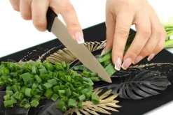 Karottunderlägg-SKÄRBRÄDA I GLAS 52x40 BLOMMOR