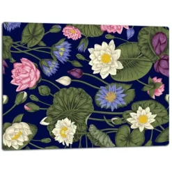 SKÄRBRÄDA I GLAS 52x40 BLOMMOR