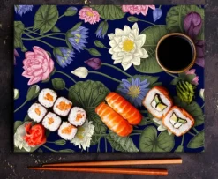 SKÄRBRÄDA I GLAS 52x40 BLOMMOR