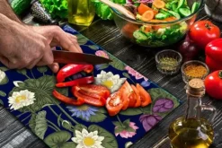 SKÄRBRÄDA I GLAS 52x40 BLOMMOR