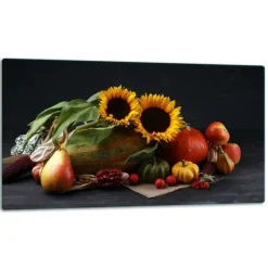 Karottunderlägg-SKÄRBRÄDA I GLAS 52x30 BLOMMOR