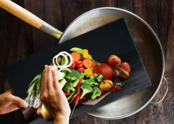 Karottunderlägg-SKÄRBRÄDA I GLAS 52x30 BLOMMOR