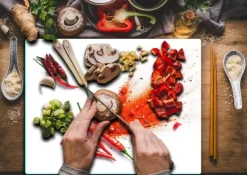 SKÄRBRÄDA I GLAS 52x40 CHILI