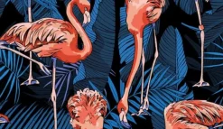 Karottunderlägg-SKÄRBRÄDA I GLAS 52x30 FLAMINGO