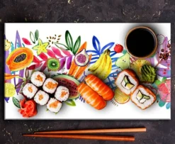 Skärbrädor-SKÄRBRÄDA I GLAS 52x30 FRUKT