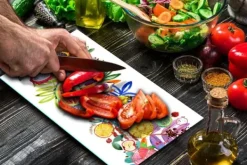 Skärbrädor-SKÄRBRÄDA I GLAS 52x30 FRUKT