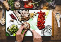 Verktygsset För Drinkar-SKÄRBRÄDA I GLAS 52x30 FRUKT