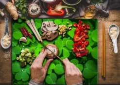 Karottunderlägg-SKÄRBRÄDA I GLAS 52x40 GRÖN