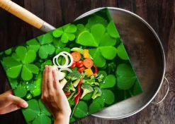 Karottunderlägg-SKÄRBRÄDA I GLAS 52x40 GRÖN