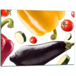 Karottunderlägg-SKÄRBRÄDA I GLAS 52x40 GRÖNSAKER