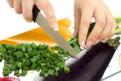 Karottunderlägg-SKÄRBRÄDA I GLAS 52x40 GRÖNSAKER