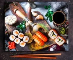 SKÄRBRÄDA I GLAS 52x40 KRYDDOR