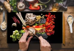 Mat- & Dryckesschabloner-SKÄRBRÄDA I GLAS 52x30 MAT