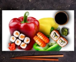 Karottunderlägg-SKÄRBRÄDA I GLAS 52x30 PAPRIKA