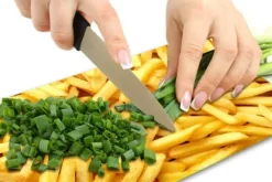 Karottunderlägg-SKÄRBRÄDA I GLAS 52x30 POMMES FRITES