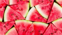 Karottunderlägg-SKÄRBRÄDA I GLAS 52x30 VATTENMELON