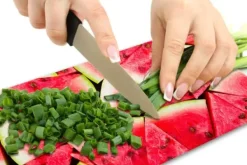 Karottunderlägg-SKÄRBRÄDA I GLAS 52x30 VATTENMELON