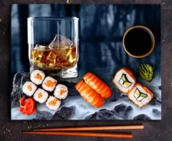 Mat- & Dryckesschabloner-SKÄRBRÄDA I GLAS 52x40 WHISKY