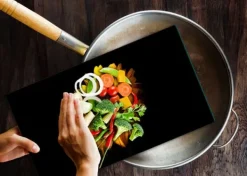 Karottunderlägg-SKÄRBRÄDA I GLASPLATTA 52x30 BLOMMA