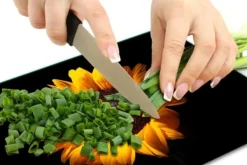 Karottunderlägg-SKÄRBRÄDA I GLASPLATTA 52x40 BLOMMA