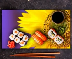 Karottunderlägg-SKÄRBRÄDA I GLASPLATTA 52x30 BLOMMA