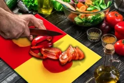 SKÄRBRÄDA I GLASPLATTA 52x40 FRUKT