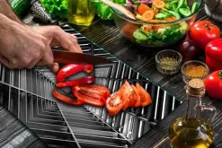 Mat- & Dryckesschabloner-SKÄRBRÄDA I GLASPLATTA 52x40 GRÅ TUNNEL